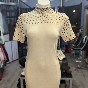 Vintage ST JOHN Dress w/ Gold Grommets